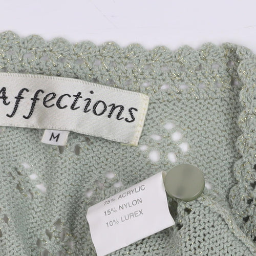 Affections Women's Green Floral Cardigan M