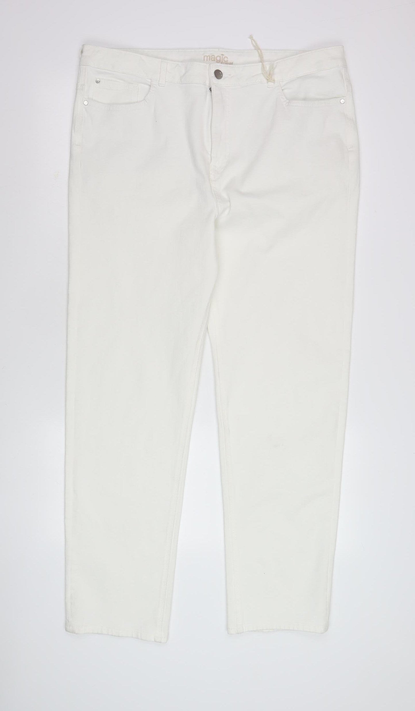 Marks and Spencer Women's White Regular Fit Jeans