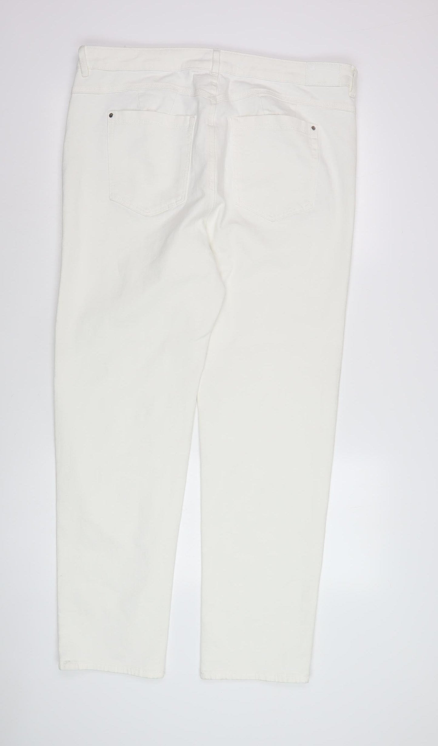 Marks and Spencer Women's White Regular Fit Jeans