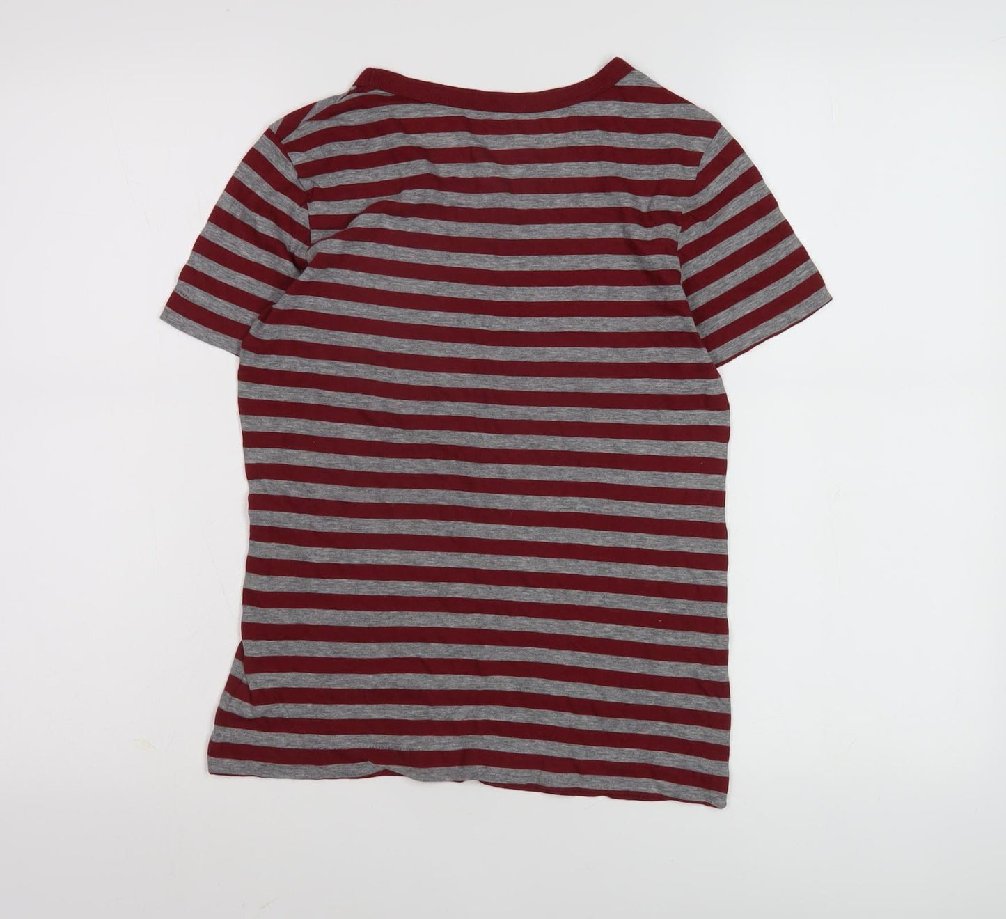 GAP Women's Red Grey Striped Ringer T-Shirt Size S