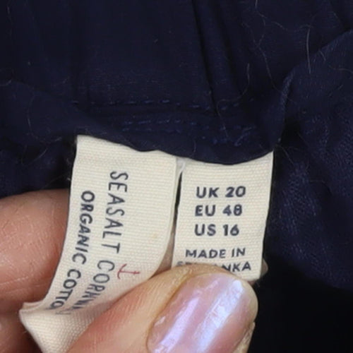 Seasalt Cornwall Corduroy Women's Trousers Blue Size 20