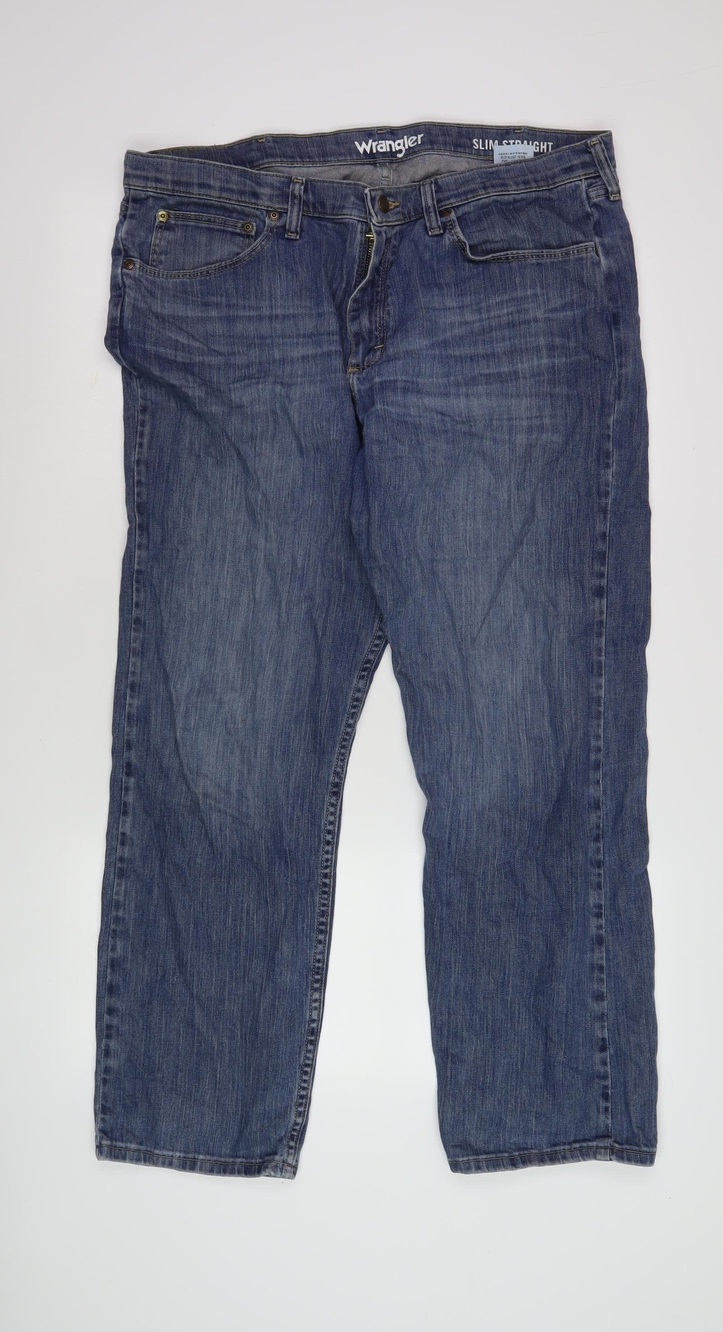 Wrangler Men's Blue Slim Straight Jeans 38