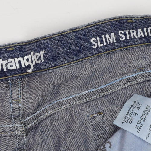 Wrangler Men's Blue Slim Straight Jeans 38