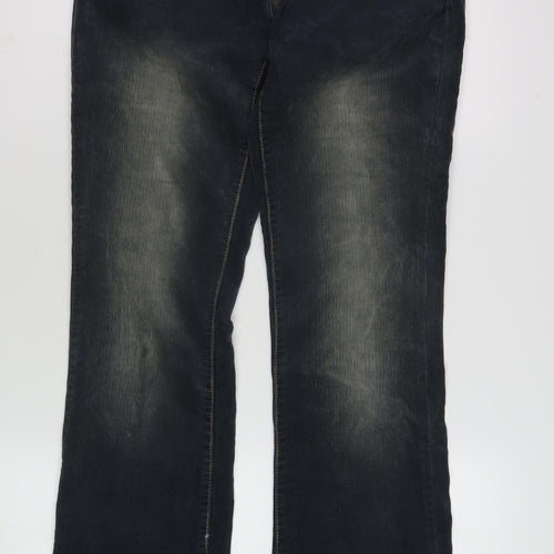 DKNY Men's Black Cropped Corduroy Trousers, Size 26
