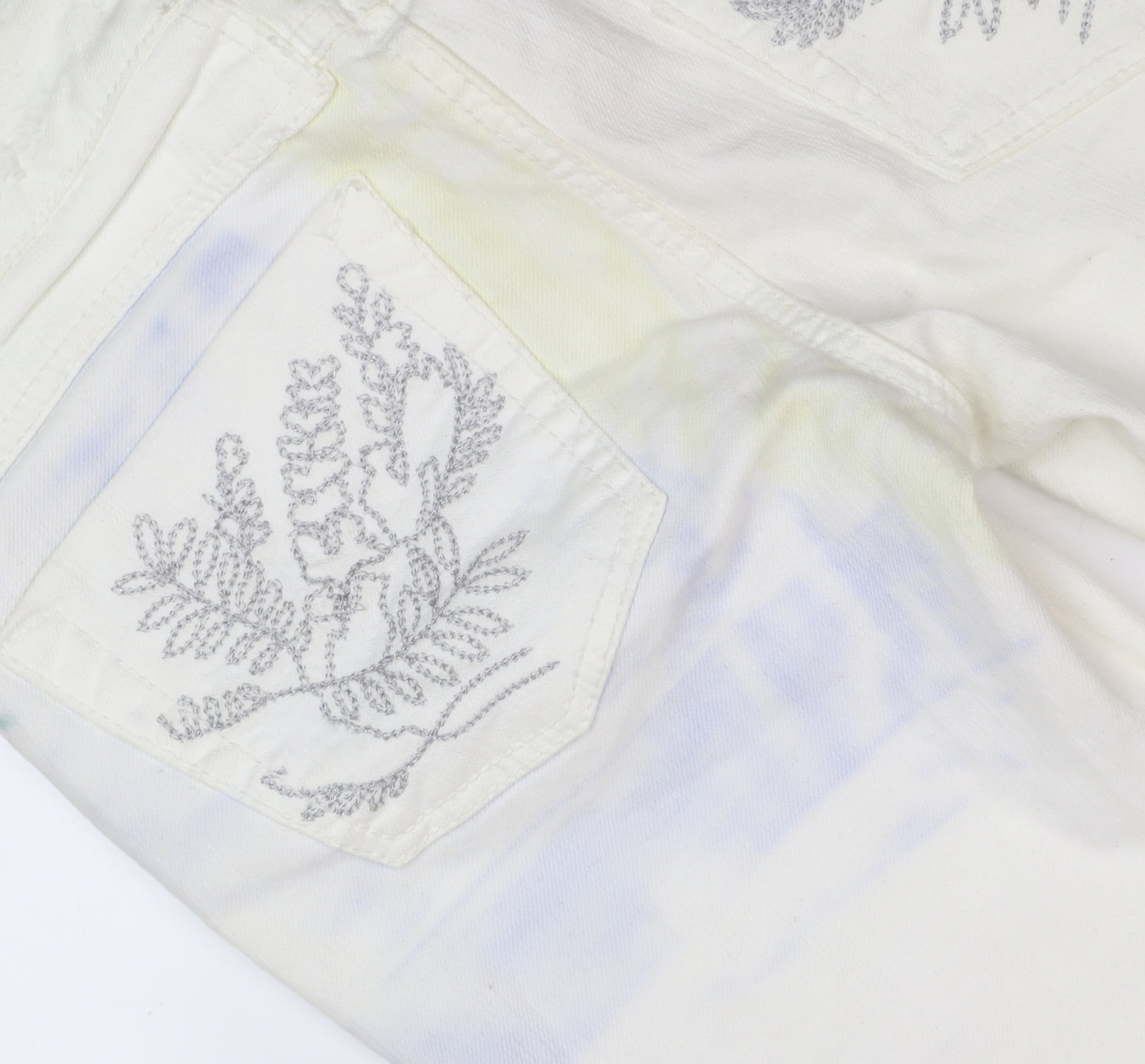 River Island Women's White Cropped Jeans Size 10