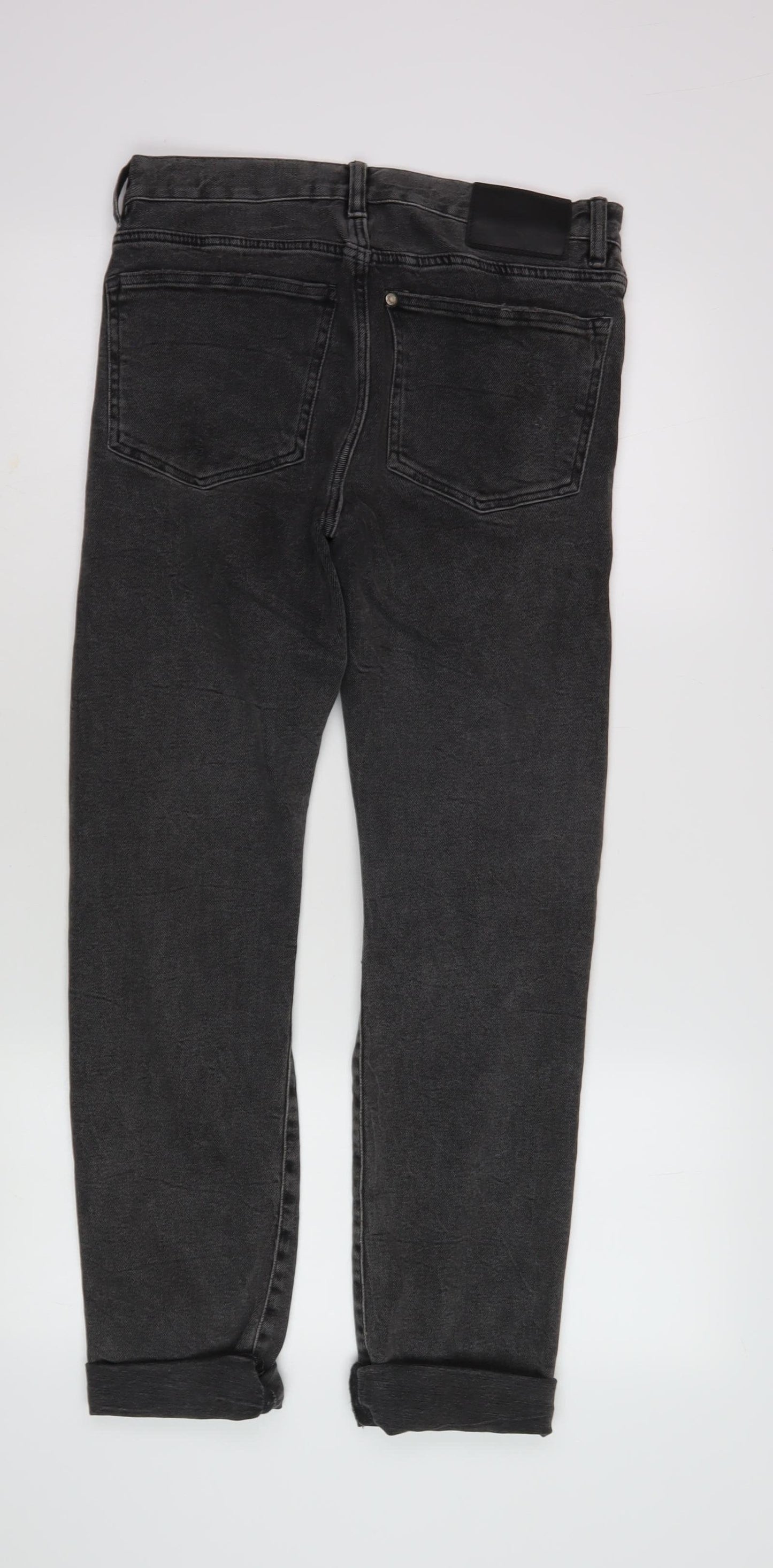 Men's Black Skinny Distressed Jeans Size 28