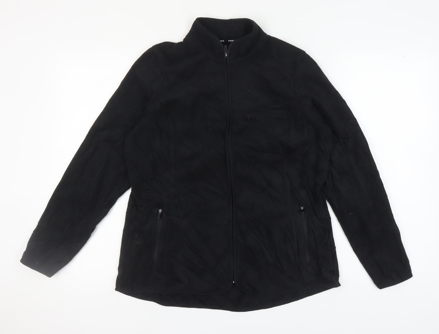 Good Move Women's Black Full Zip Casual Jacket Size 16