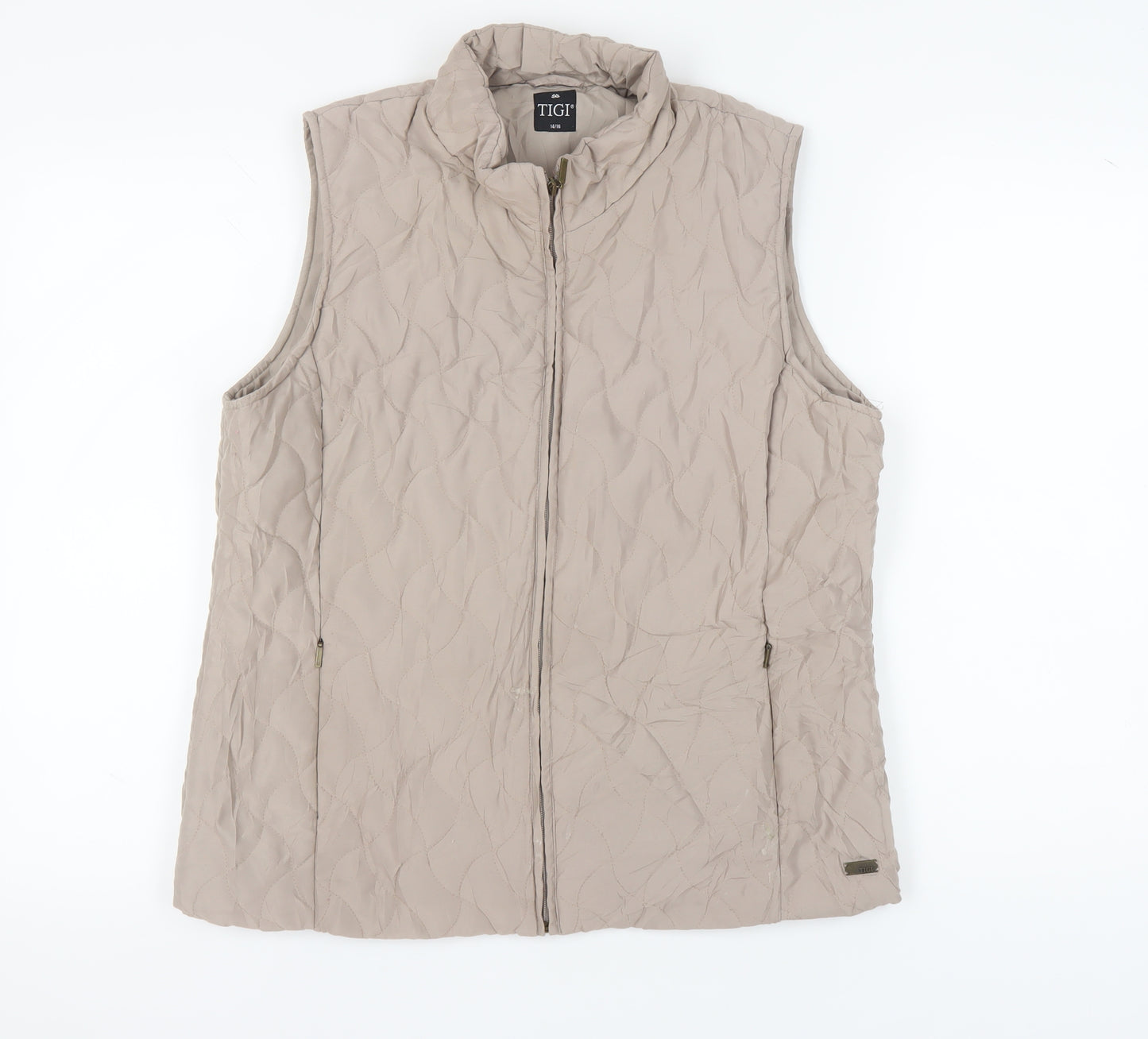 TIGI Women’s Beige Waistcoat Size 14