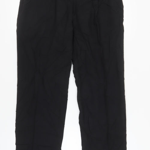 Next Men's Black Trousers, 34S, Wool Blend