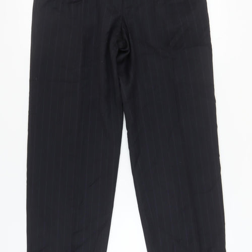Marks and Spencer Men's Black Striped Trousers 32W
