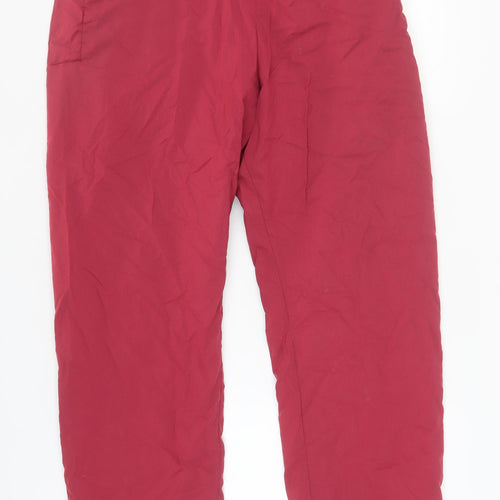 AllSquare Men's Red Trousers, 31 Waist, Straight Leg