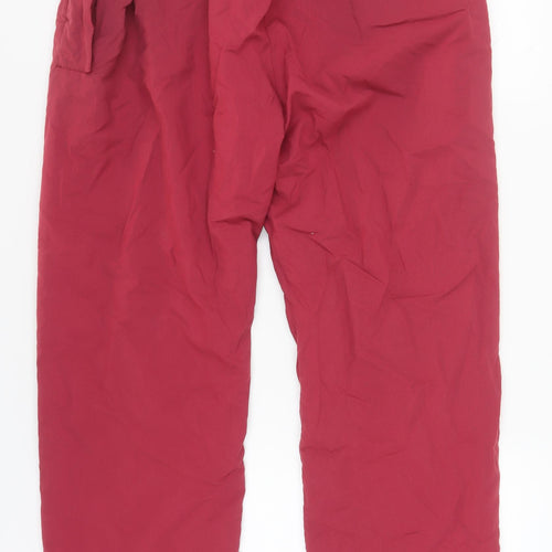AllSquare Men's Red Trousers, 31 Waist, Straight Leg