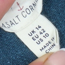 Seasalt Cornwall Women's Blue Tunic Blouse Size 14