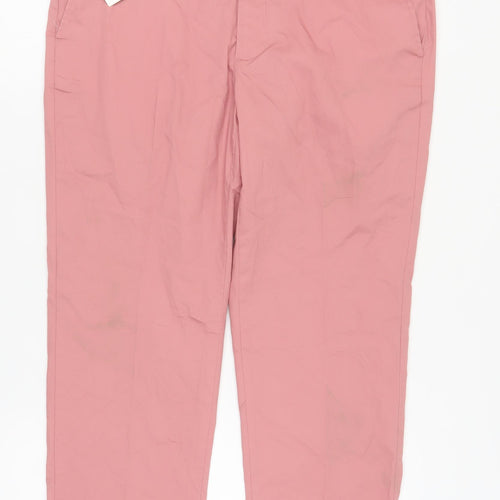 Marks and Spencer Men's Pink Chino Trousers, 36