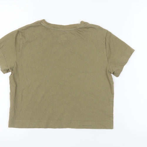 Victoria's Secret PINK Women's Olive T-Shirt - Size S