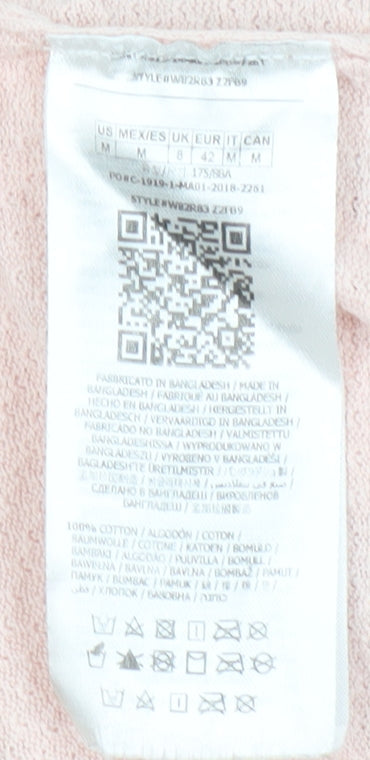 Guess Women's Pink Pullover Jumper, Size 14, Cotton, Crew Neck