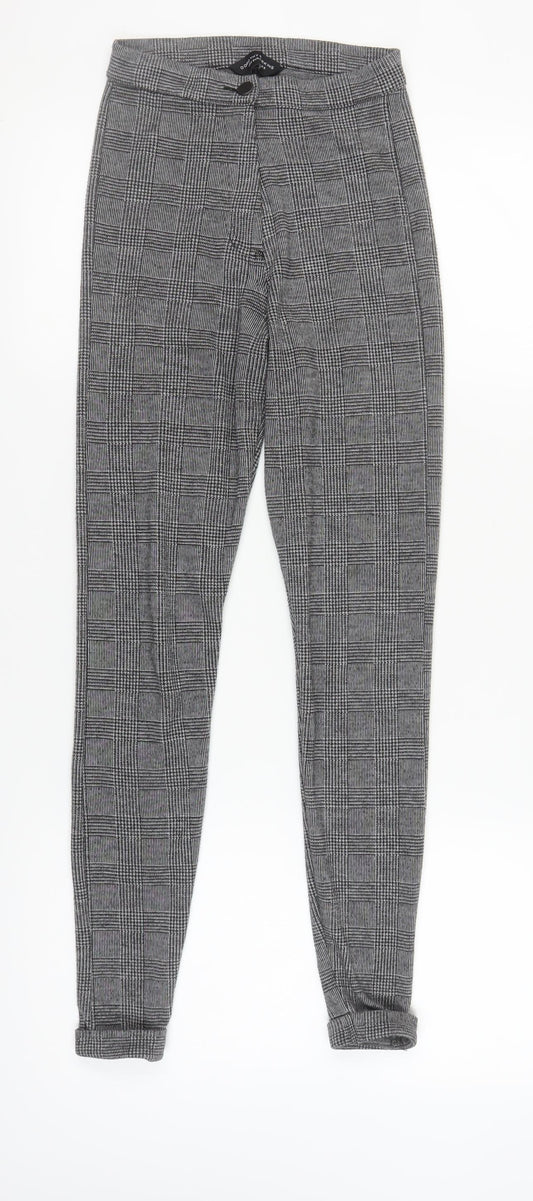 Dorothy Perkins Womens Grey Plaid Leggings Size 6