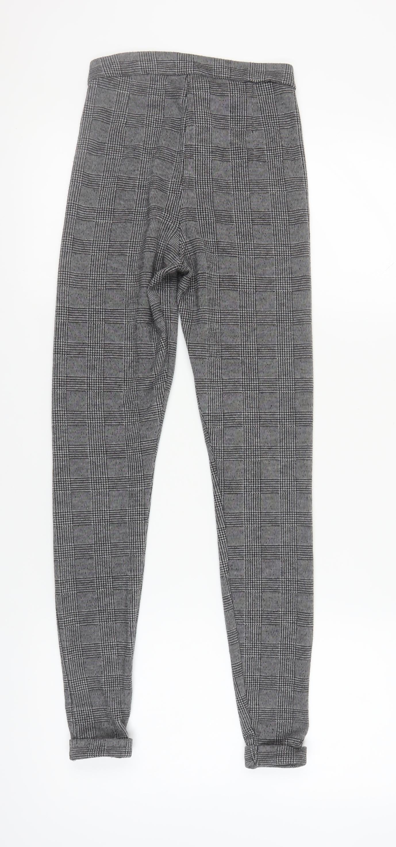 Dorothy Perkins Womens Grey Plaid Leggings Size 6