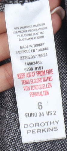 Dorothy Perkins Womens Grey Plaid Leggings Size 6