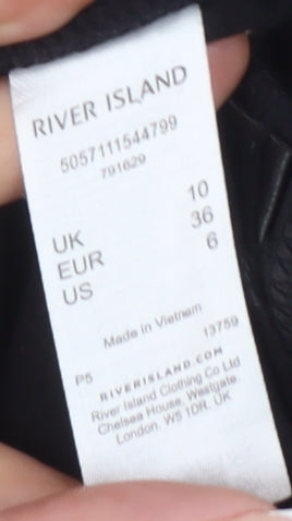 River Island Women's Black Ankle Leggings Size 10