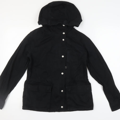 Gap Women's Black Hooded Jacket Medium Casual Style