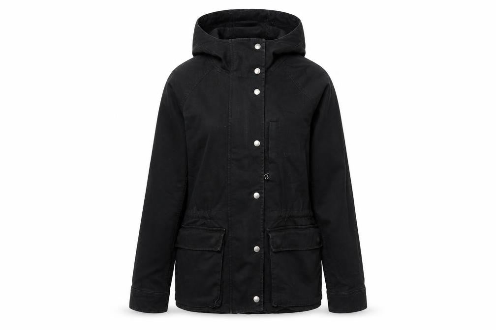 Gap Women's Black Hooded Jacket Medium Casual Style