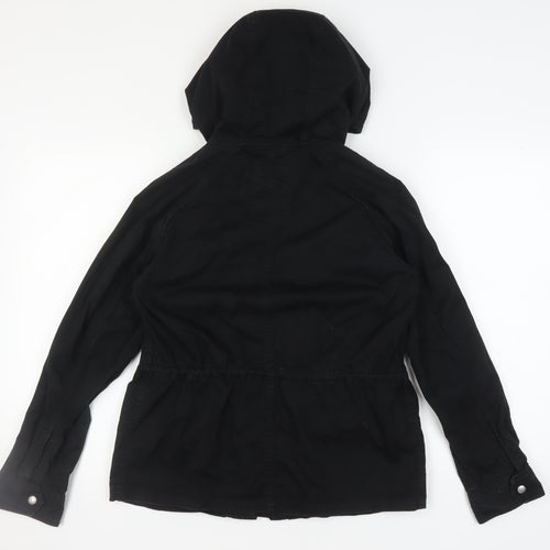 Gap Women's Black Hooded Jacket Medium Casual Style