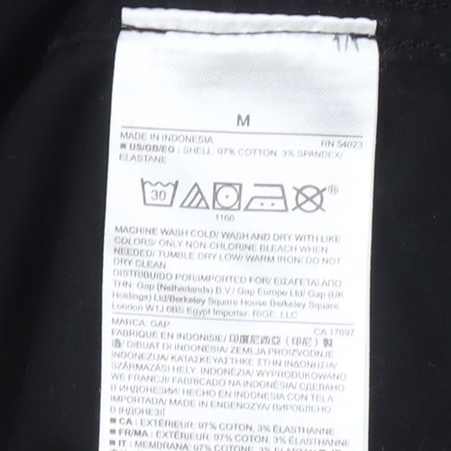 Gap Women's Black Hooded Jacket Medium Casual Style