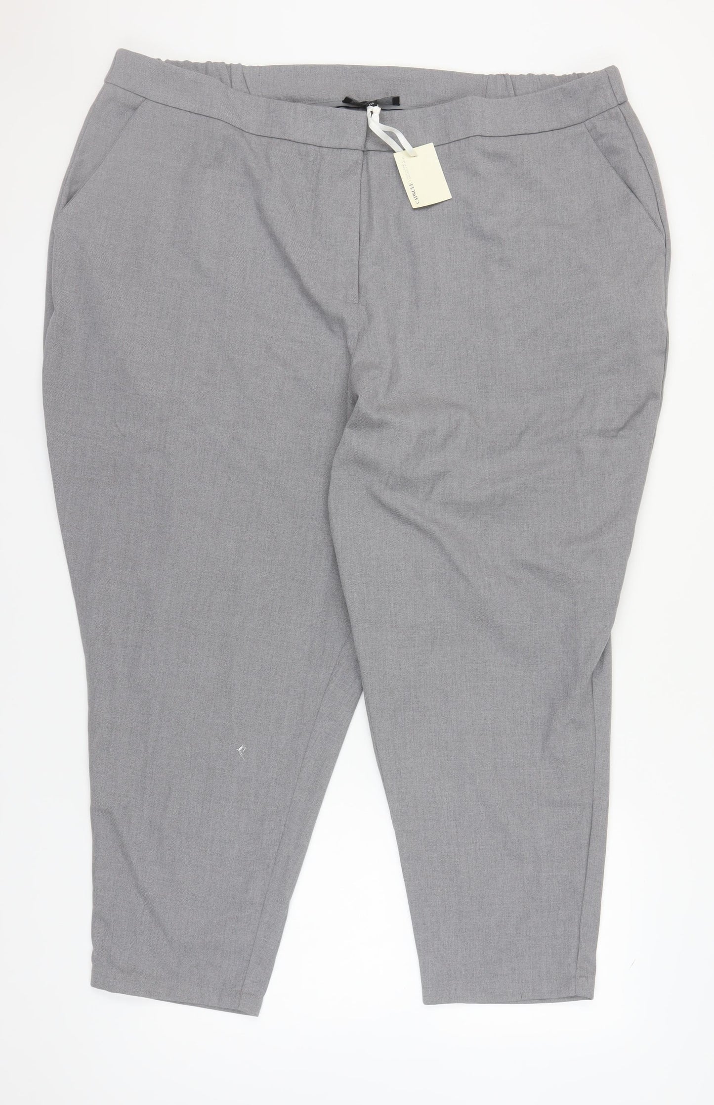 Capsule Women's Grey Plus Size Relaxed Trousers, 26R