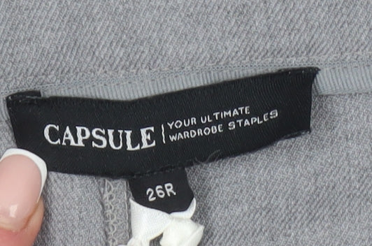 Capsule Women's Grey Plus Size Relaxed Trousers, 26R