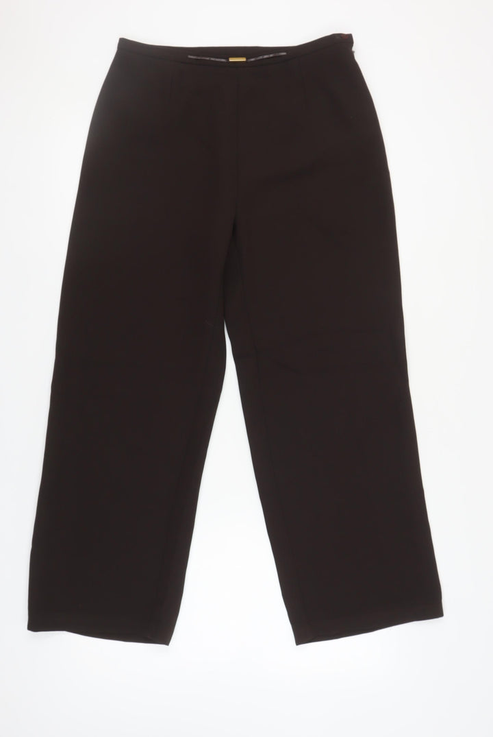 Amaranto Women's Black Trousers Size 14