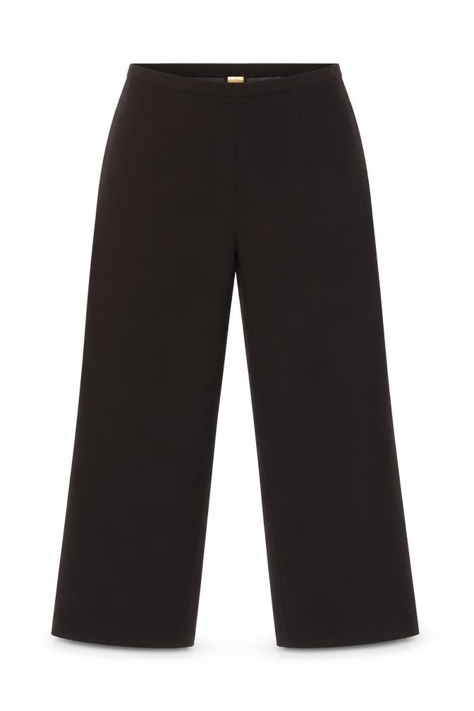 Front view of Amaranto Women's Black Trousers, size 14