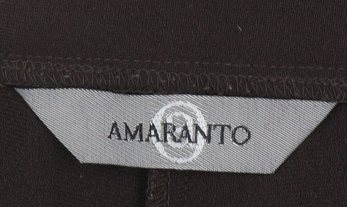 Amaranto Women's Black Trousers Size 14