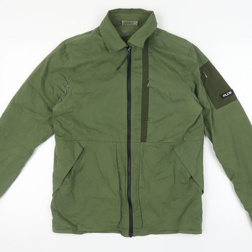 PLCE Men's Green S Basic Jacket with Zipped Pockets