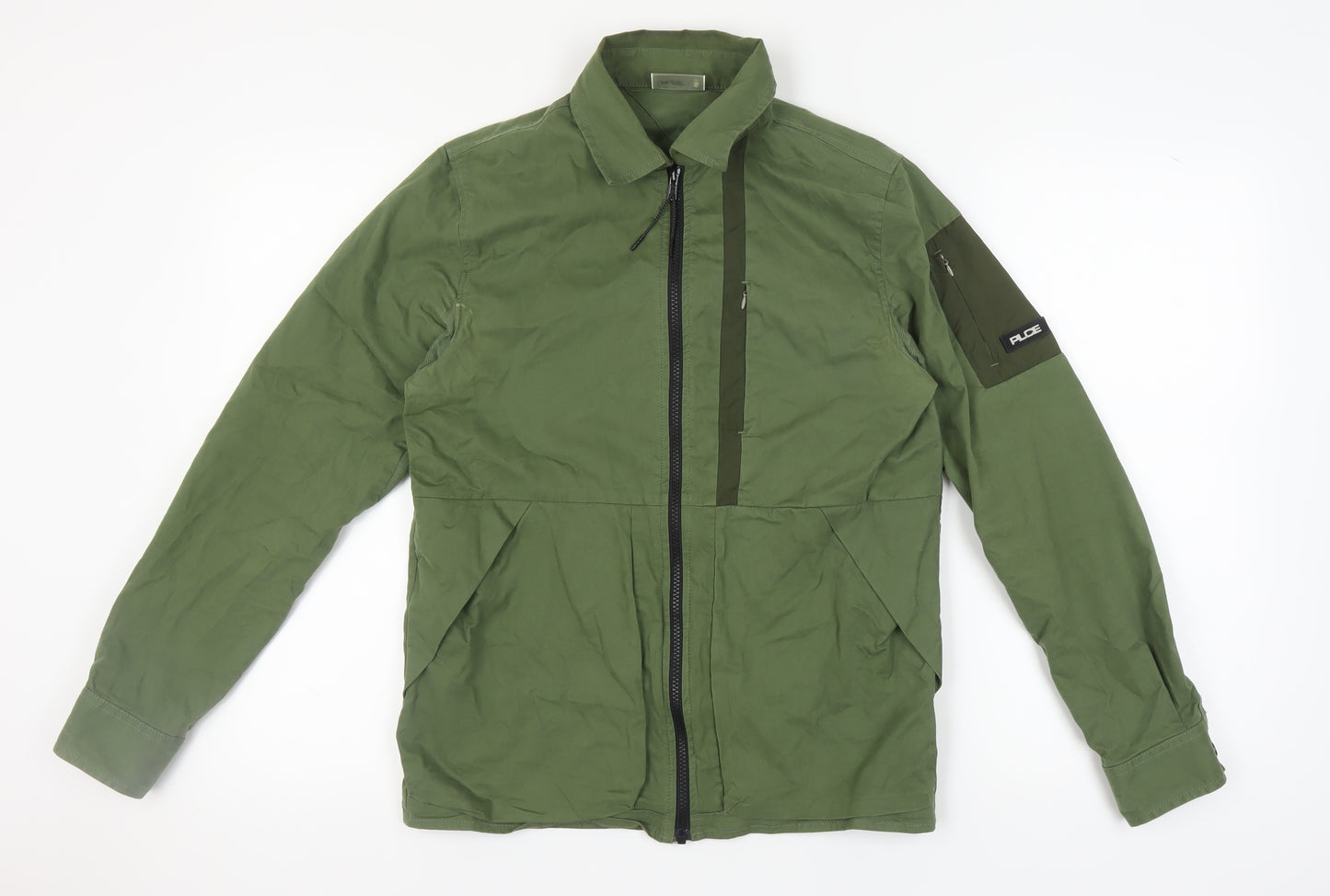 PLCE Men's Green S Basic Jacket with Zipped Pockets