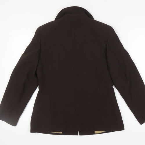 Amaranto Brown Women's Blazer Size 12 Long Sleeve