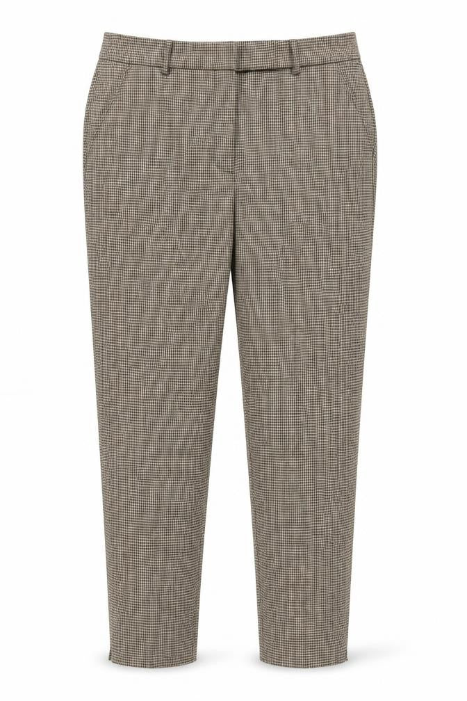 Front view of Mango Women’s Multicoloured Houndstooth Trousers