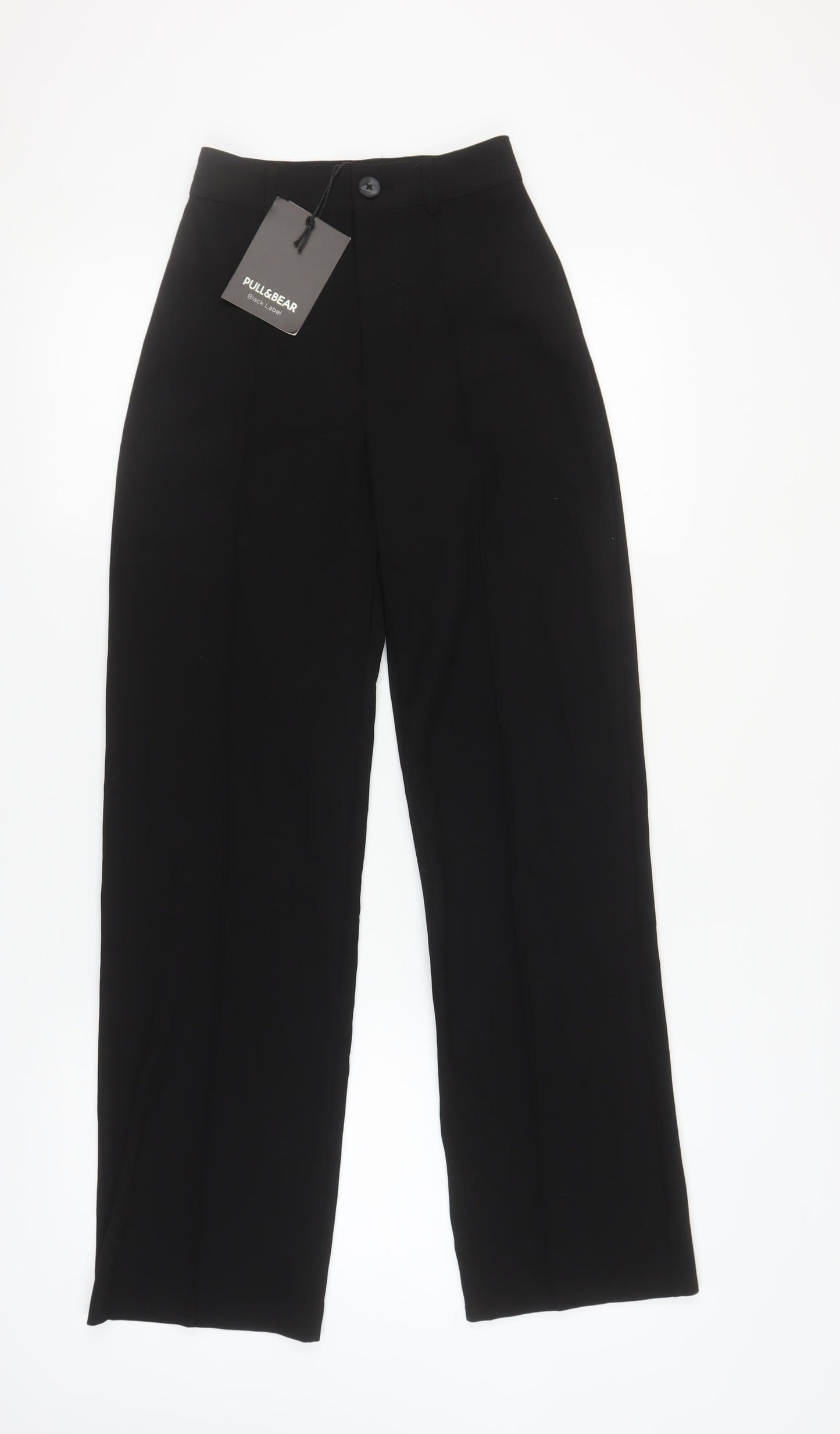 Pull&Bear Women's Black Straight Trousers Size S