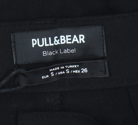 Pull&Bear Women's Black Straight Trousers Size S