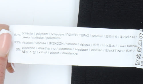 Pull&Bear Women's Black Straight Trousers Size S