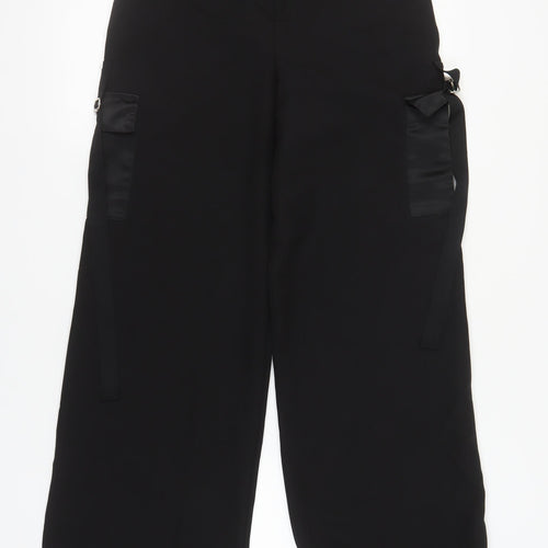 Missguided Women's Black Cargo Trousers Size 8