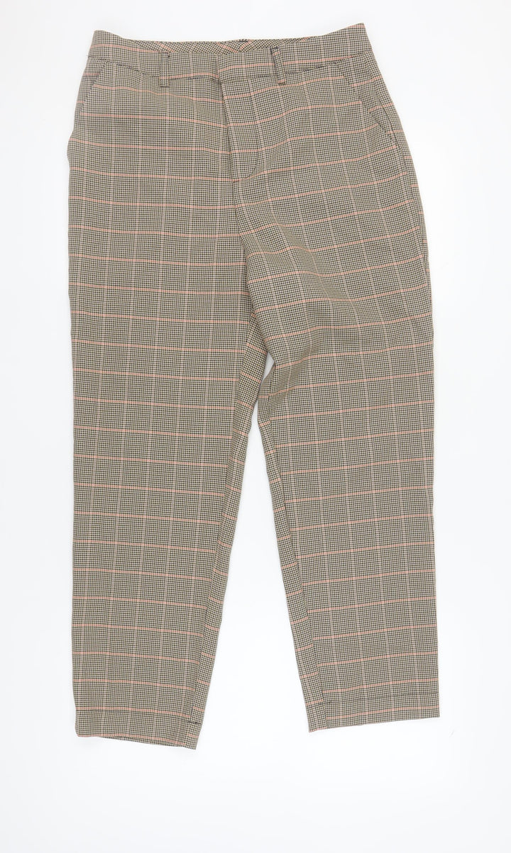 Collusion Men's Multicoloured Check Trousers Size 30
