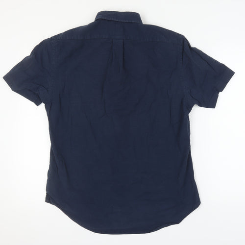 Ralph Lauren Men's Blue Slim Fit Button-Up Shirt L