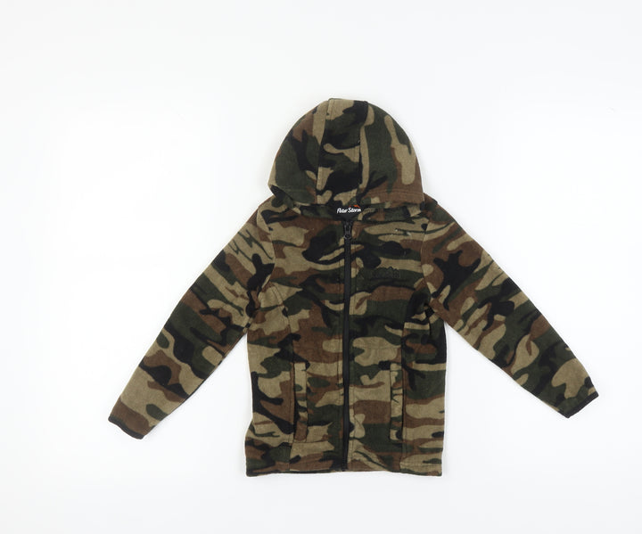 Peter Storm Boys Camo Full Zip Fleece Hoodie 3-4 Years