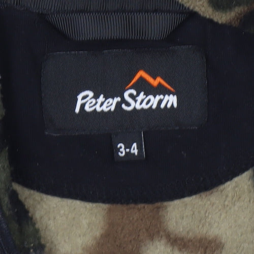 Peter Storm Boys Camo Full Zip Fleece Hoodie 3-4 Years