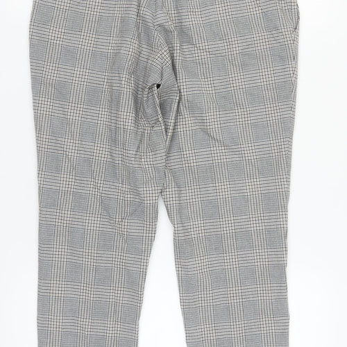 Moss Bros Men's Grey Check Trousers 34