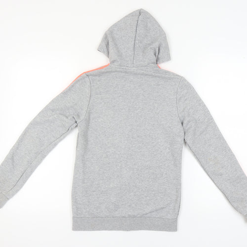 Adidas Girls Grey Full Zip Hoodie 13-14 Years Sports Fashion