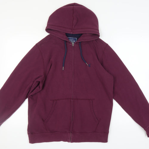 Joules Men's Purple Full Zip Hoodie Size L
