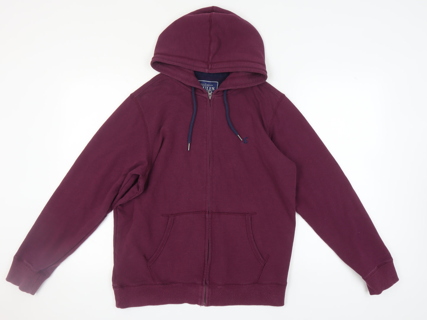 Joules Men's Purple Full Zip Hoodie Size L