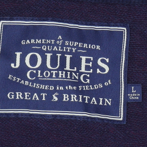 Joules Men's Purple Full Zip Hoodie Size L
